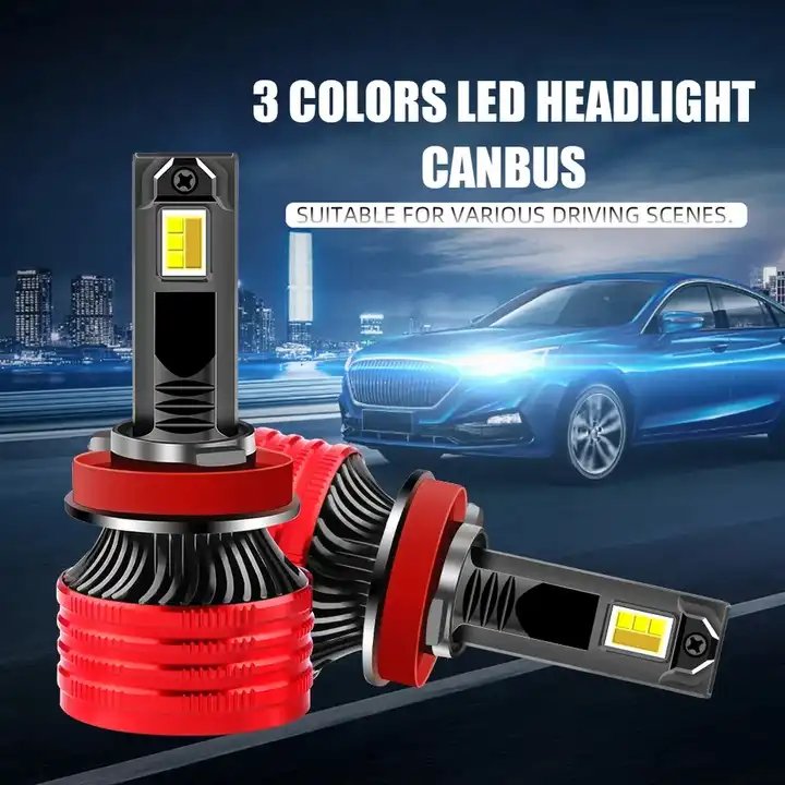 3 Color 6000K 4300K 3000K Auto LED Headlamp H4 Car Fog Light Led Headlamp Headlight