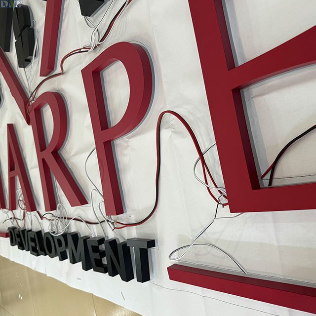 High Quality Red Led Front Light Letters Outside Sign Restaurant Light Signs Storefront Signage