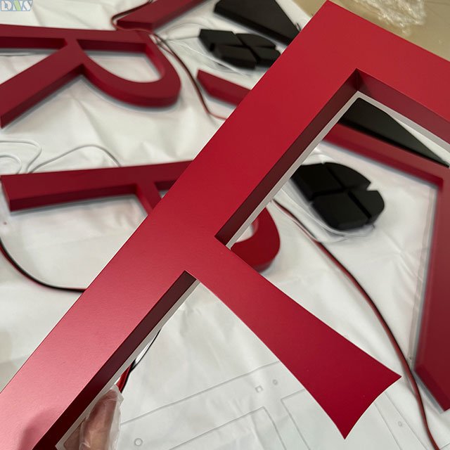 High Quality Red Led Front Light Letters Outside Sign Restaurant Light Signs Storefront Signage