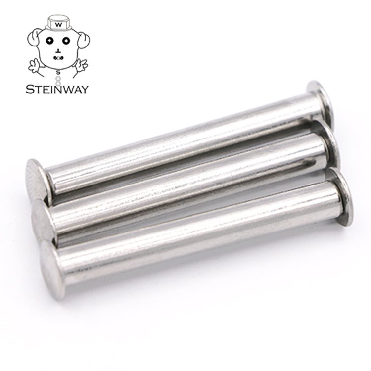 China Manufacturers Semi Tubular Rivet Tubular Rivets Flat Head Stainless Steel Aluminium Semi-hollow Rivet