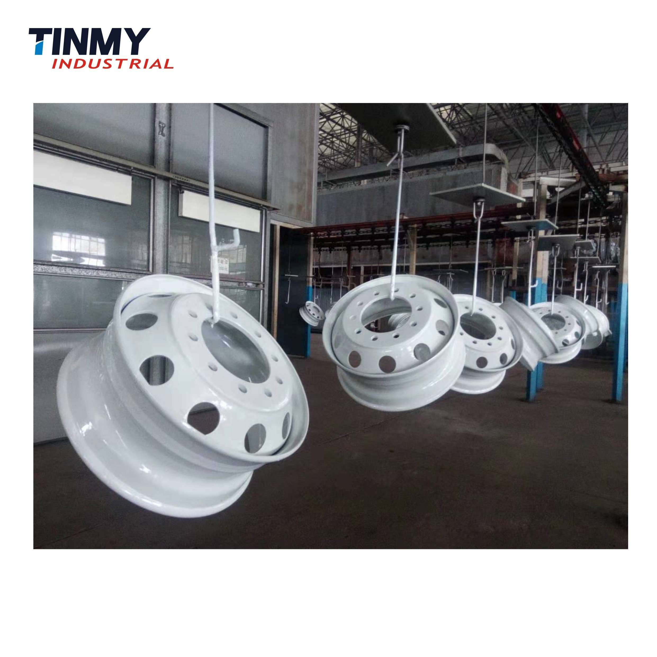 Heavy Duty Alloy Wheel Rim for Truck Trailers Tubeless New Steel Wheel with Silver Finish