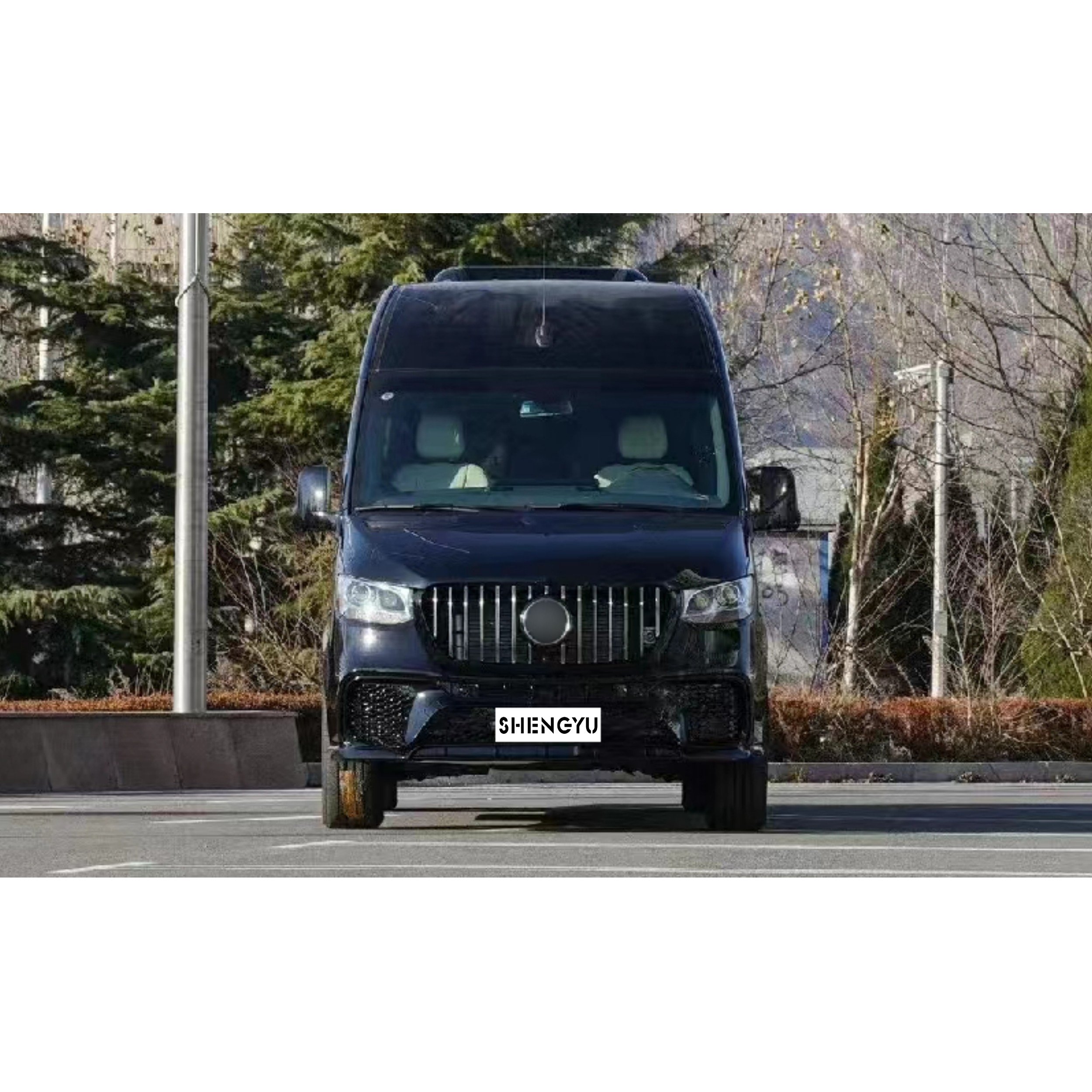 For Mercedes Benz Sprinter W906 W907 W910 2018-2020 Upgrade to AMG Auto Body Systems Include Front Bumper Assembly with Grille