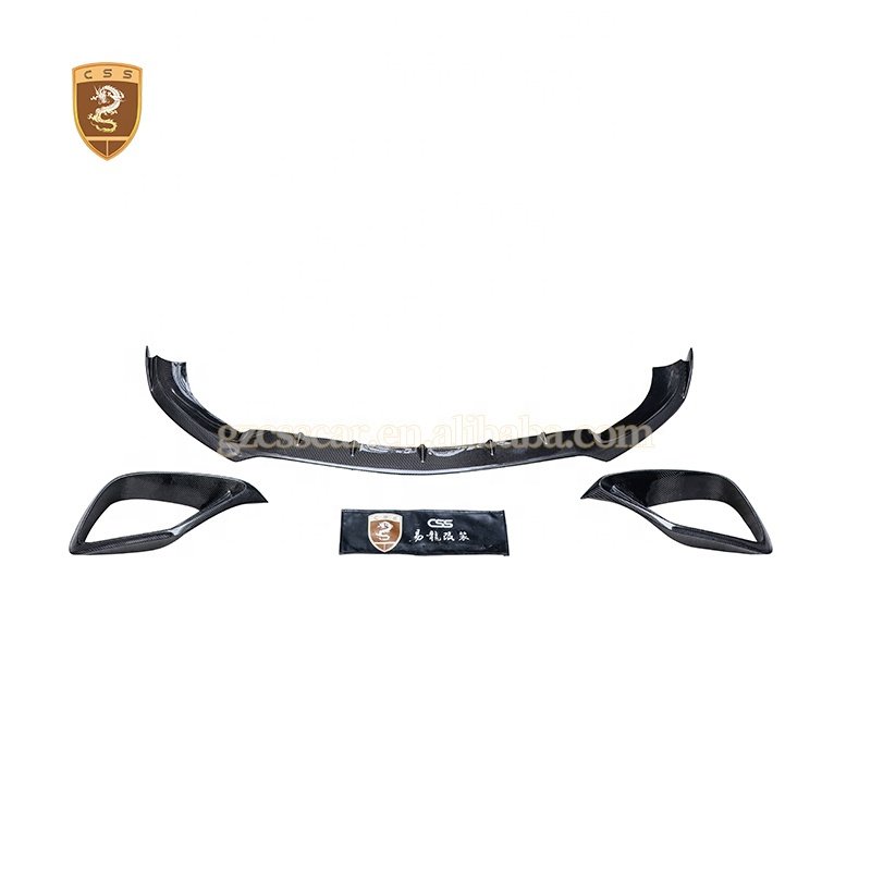 For Mercedes Bens E63 W213 Bra-B Style Body Kit Carbon Glossy Rear Diffuser Ducktail Spoiler Exhaust Cover