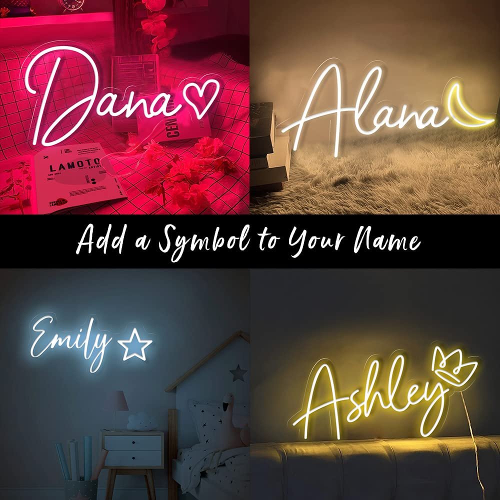 Custom Neon Signs Personalized Large Led Neon Lights Sign for Wall Decor Wedding Birthday Party Bedroom Bar Shop