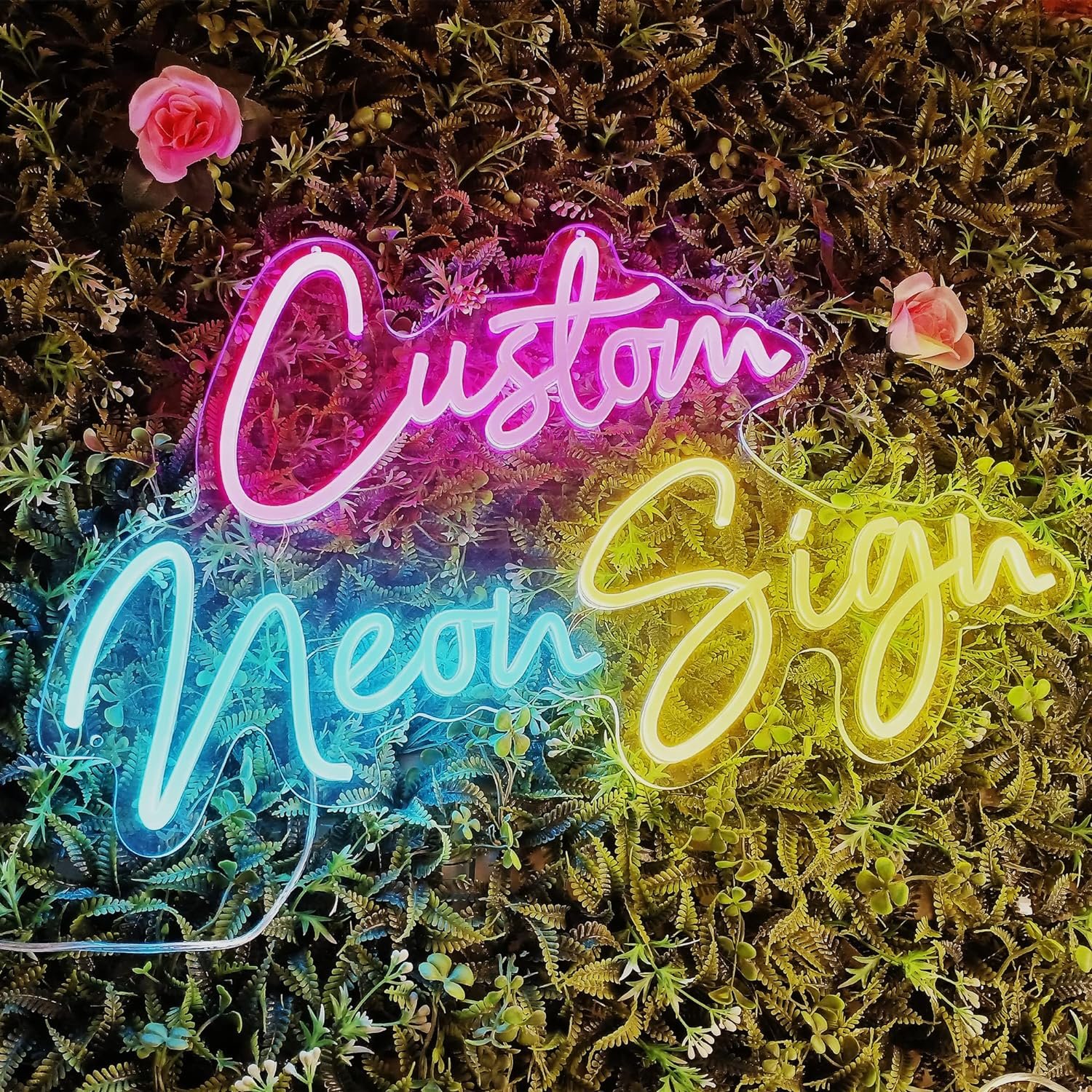 Custom Neon Sign USB Powered Vibrant Design Ideal for Festivals, Weddings, and Business Branding
