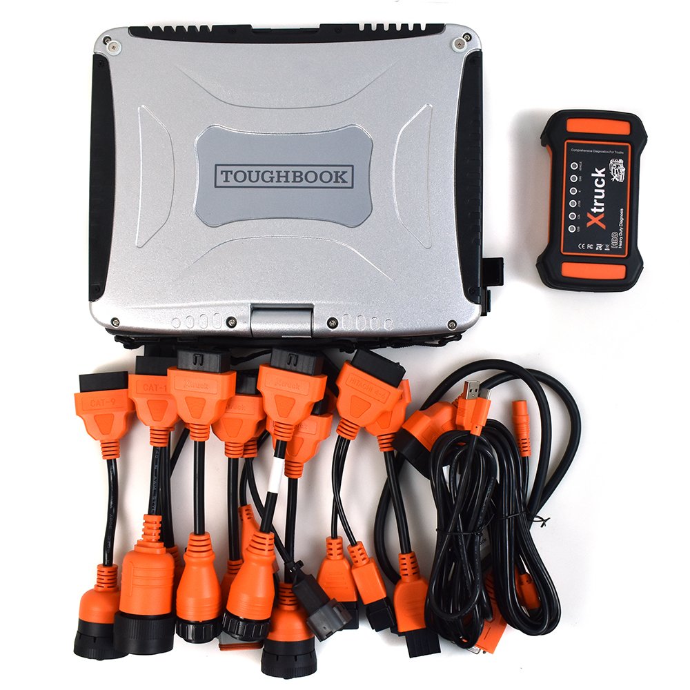 FZ-G1 TABLET+X Truck Y009 HDD Multi-brands Diagnostic Kit Accessories for Heavy Duty Truck Excavator UD/MACK Vehicles Diagnosis