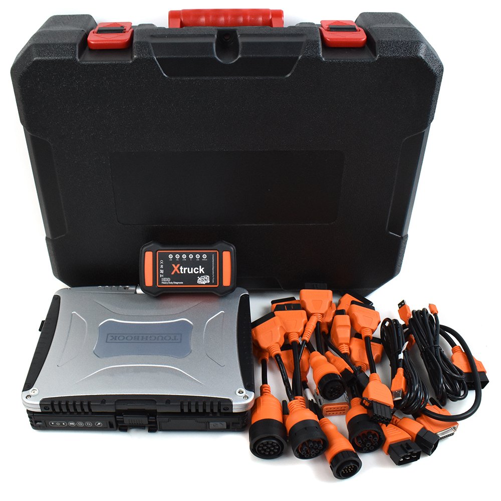 FZ-G1 TABLET+X Truck Y009 HDD Multi-brands Diagnostic Kit Accessories for Heavy Duty Truck Excavator UD/MACK Vehicles Diagnosis