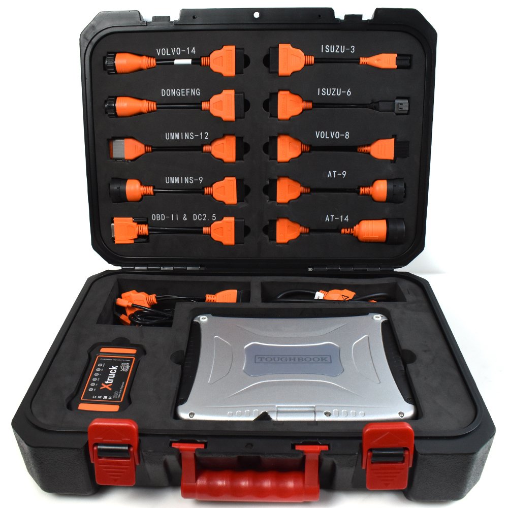 FZ-G1 TABLET+X Truck Y009 HDD Multi-brands Diagnostic Kit Accessories for Heavy Duty Truck Excavator UD/MACK Vehicles Diagnosis