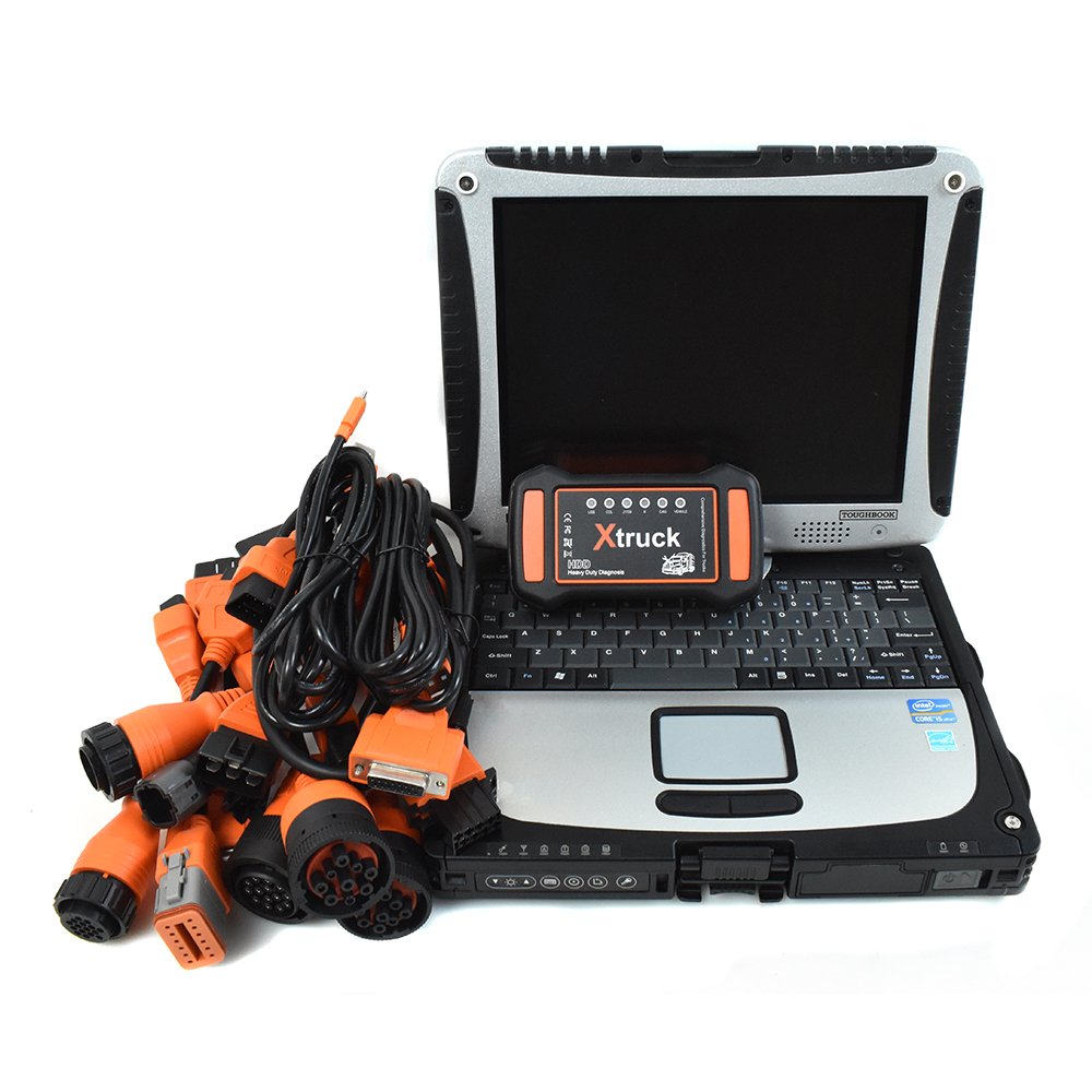 FZ-G1 TABLET+X Truck Y009 HDD Multi-brands Diagnostic Kit Accessories for Heavy Duty Truck Excavator UD/MACK Vehicles Diagnosis