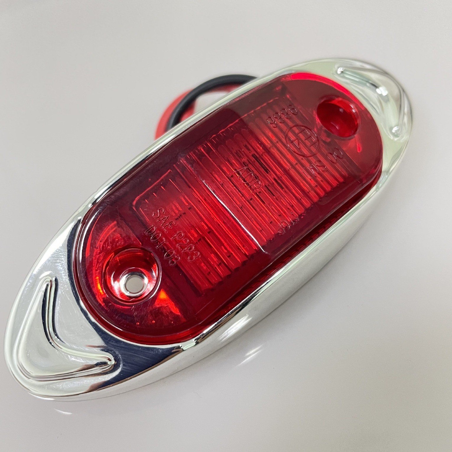 Chrome Truck Side Marker Light 12-24V LED Side Clearance Signal Lights Marker Lamp With Chrome Bracket Rate IP67