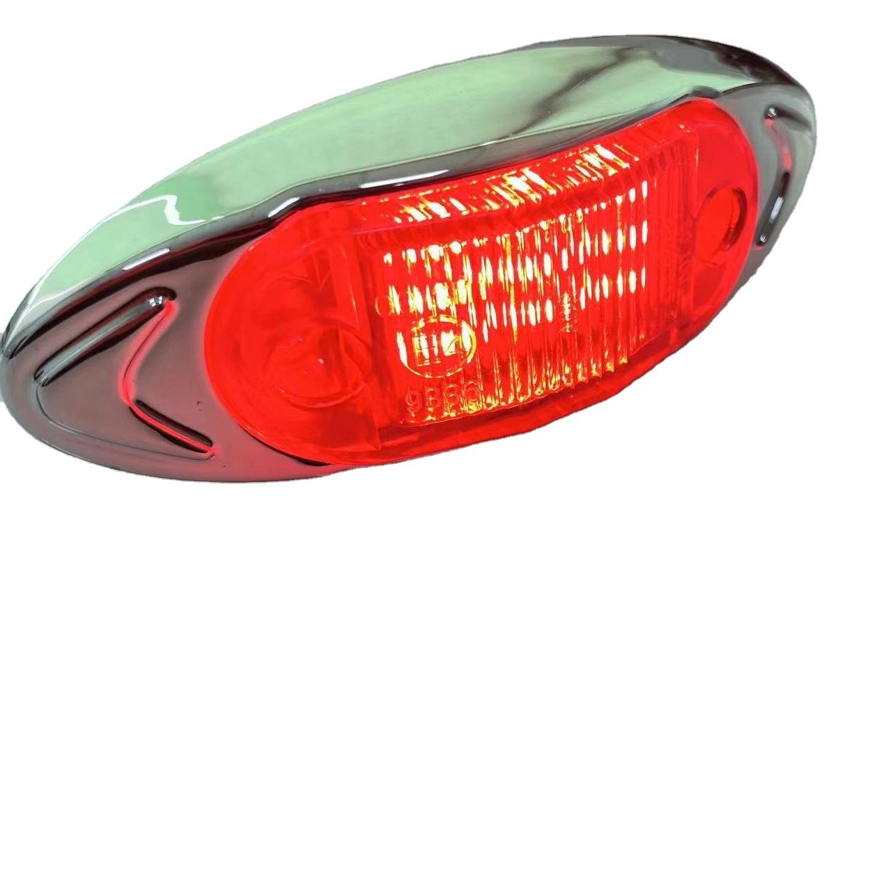 Chrome Truck Side Marker Light 12-24V LED Side Clearance Signal Lights Marker Lamp With Chrome Bracket Rate IP67