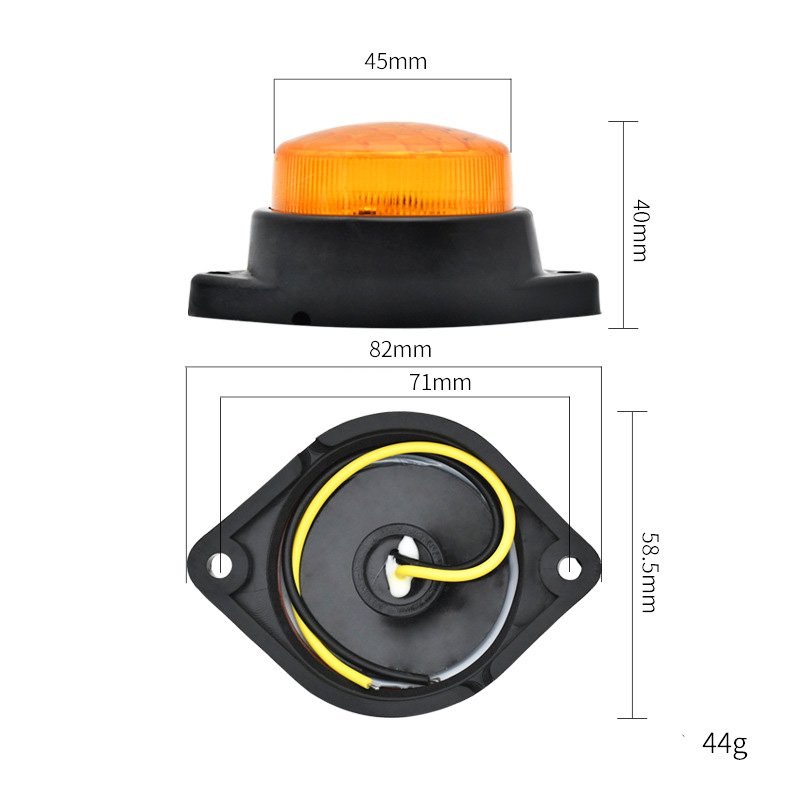 Waterproof Truck Trailer 24V LED Side Marker Lights Outline Clearance Lamp RV Caravan Van Side Light Red White Amber Blue Green