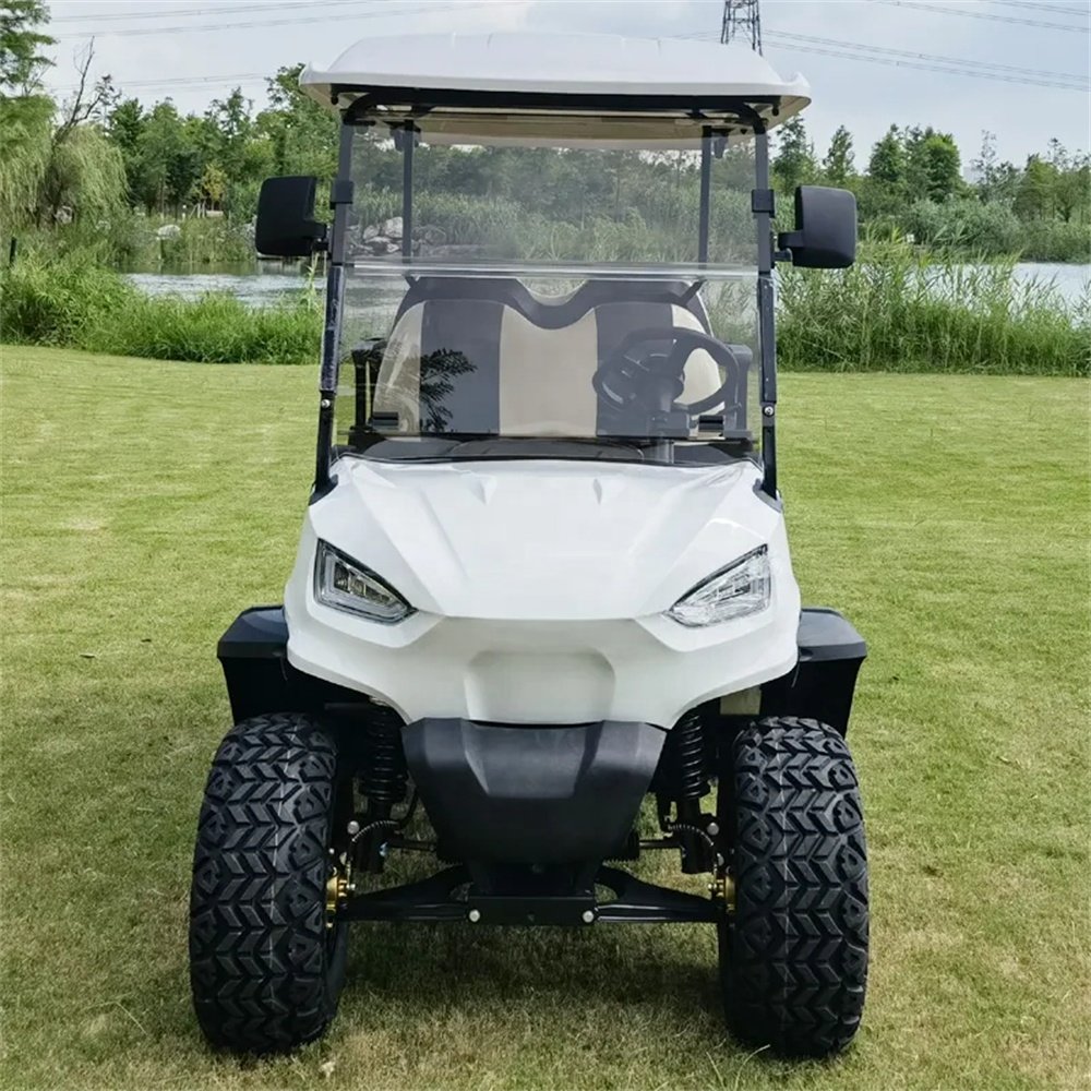 2023 Electric Chinese Golf Cart 4+4 Road Wheels Ready Goods Compatible Club Car New Condition-72V 48V Battery Voltage Options