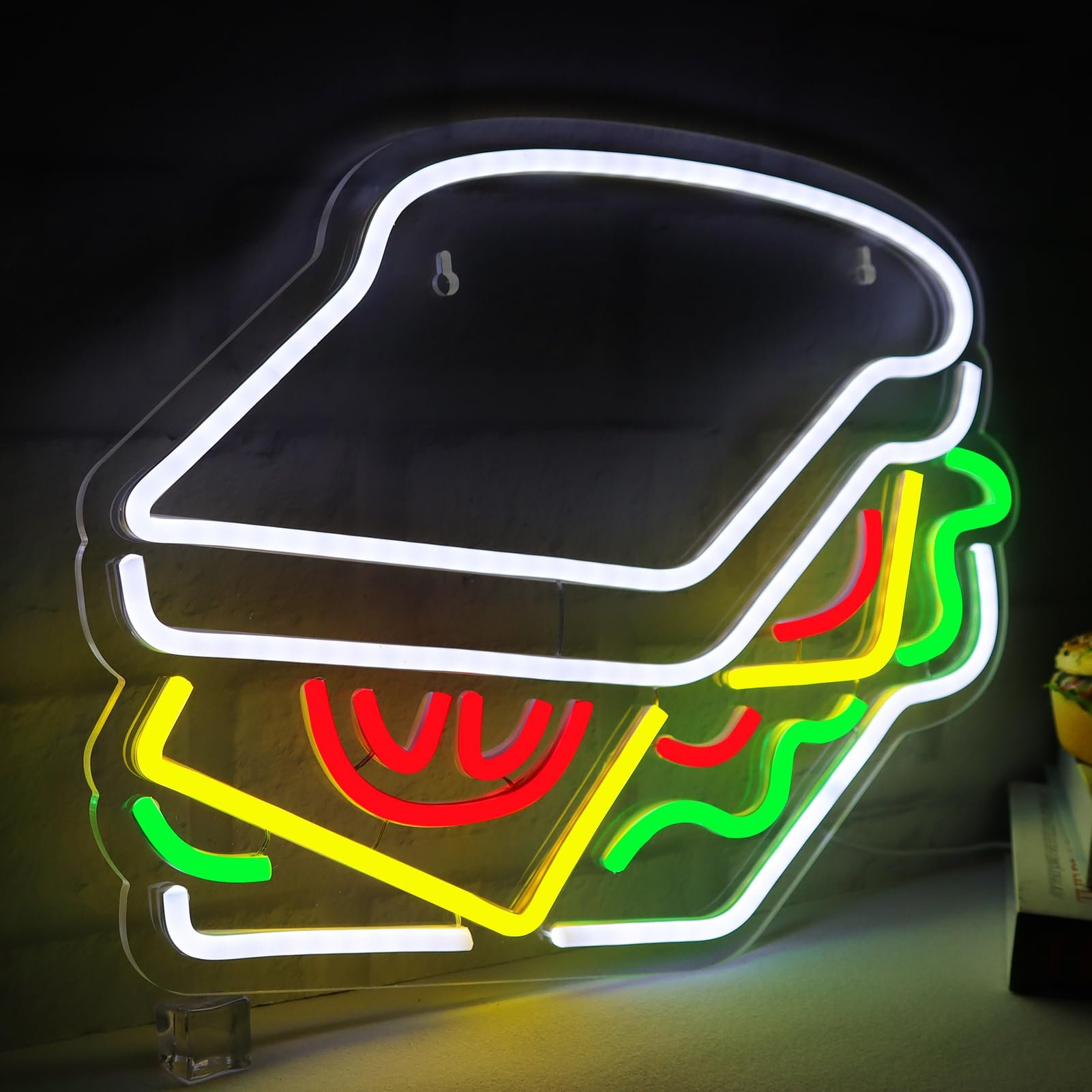 Wholesale Customized Sandwich LED Neon Lights Fast Delivery for Outdoor Decoration Bakery Shop Cafe Convenience Store Decoration