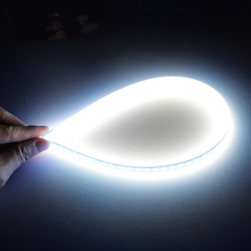 Factory 24V Flexible LED DRL for Truck Bus 30CM 45CM 60CM White LED Daytime Running Light Dynamic Turn Signal