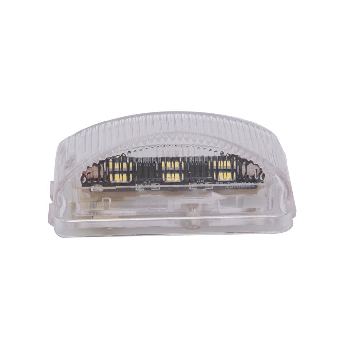 Truck Head Lamps Part 2.25inch 12V Amber Diodes White Lens LED Side Marker Light