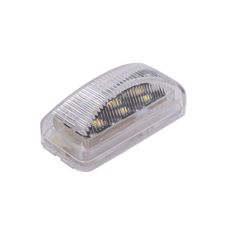 Truck Head Lamps Part 2.25inch 12V Amber Diodes White Lens LED Side Marker Light