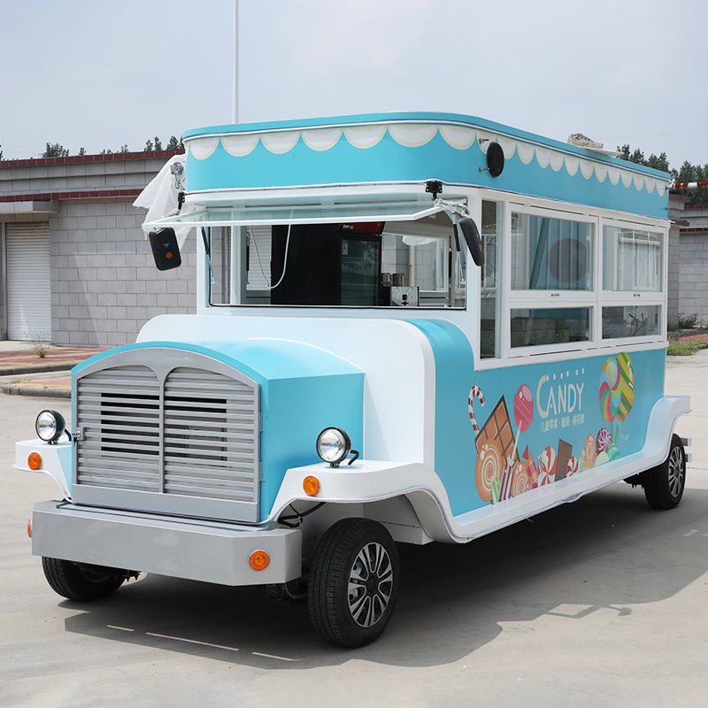 New Design Food Kiosk Mobile Car Coffee Truck Food Van Big Bakery Bus Hot Dog Ice Cream Cart Food Truck Vintage
