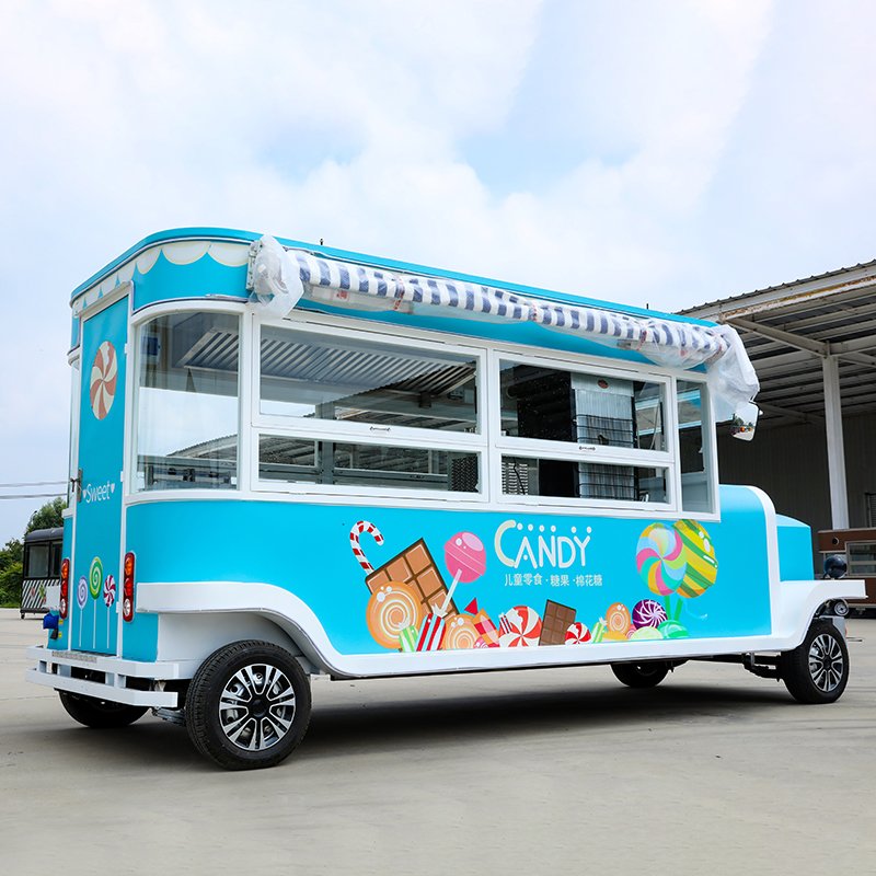 New Design Food Kiosk Mobile Car Coffee Truck Food Van Big Bakery Bus Hot Dog Ice Cream Cart Food Truck Vintage