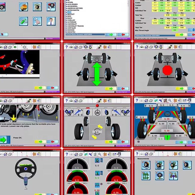 Manufacturer's Manual 3D Four Car Bus Truck Steering Wheel Alignment K1800 Machine Full Set with Price Clamp Equipment