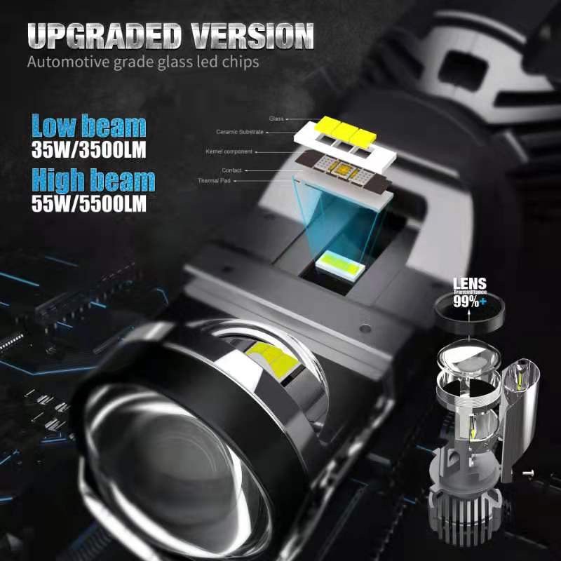F40 LED Light Bulbs H4 Headlight High Low Beam 90w 20000lm H4 LED Projector Lens Car Bulbs H7 H11LED High Brightness