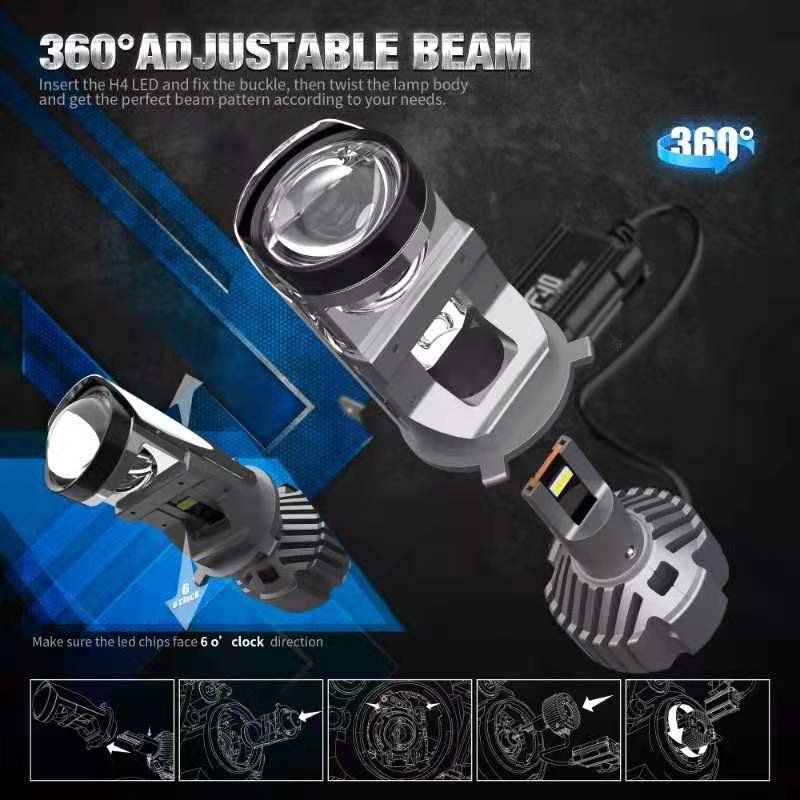 F40 LED Light Bulbs H4 Headlight High Low Beam 90w 20000lm H4 LED Projector Lens Car Bulbs H7 H11LED High Brightness