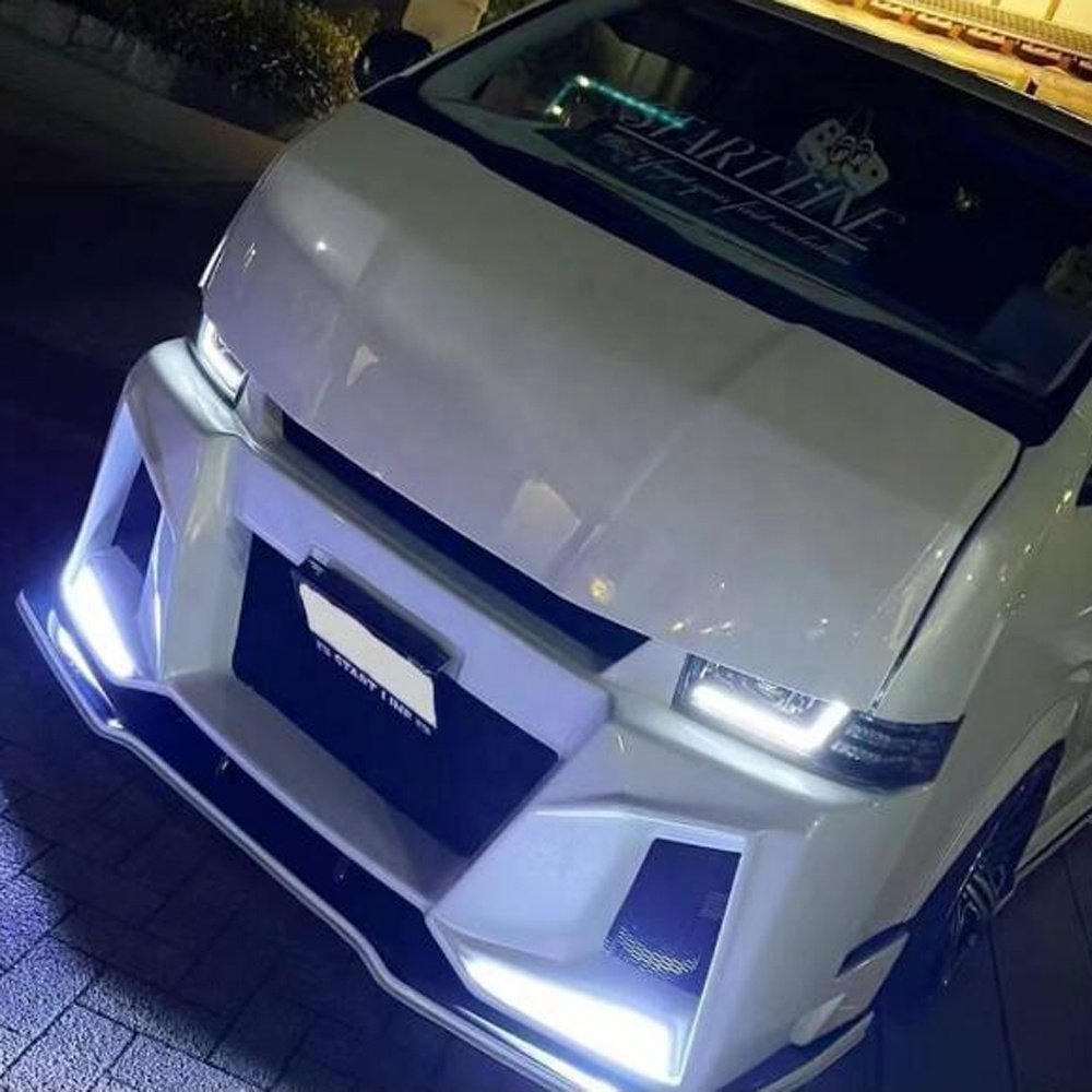 KITZ-RACING Engine Hood Bonnet With Fender for Hiace Commuter KDH200 2005-2018 Glass Fiber Car Engine Hood