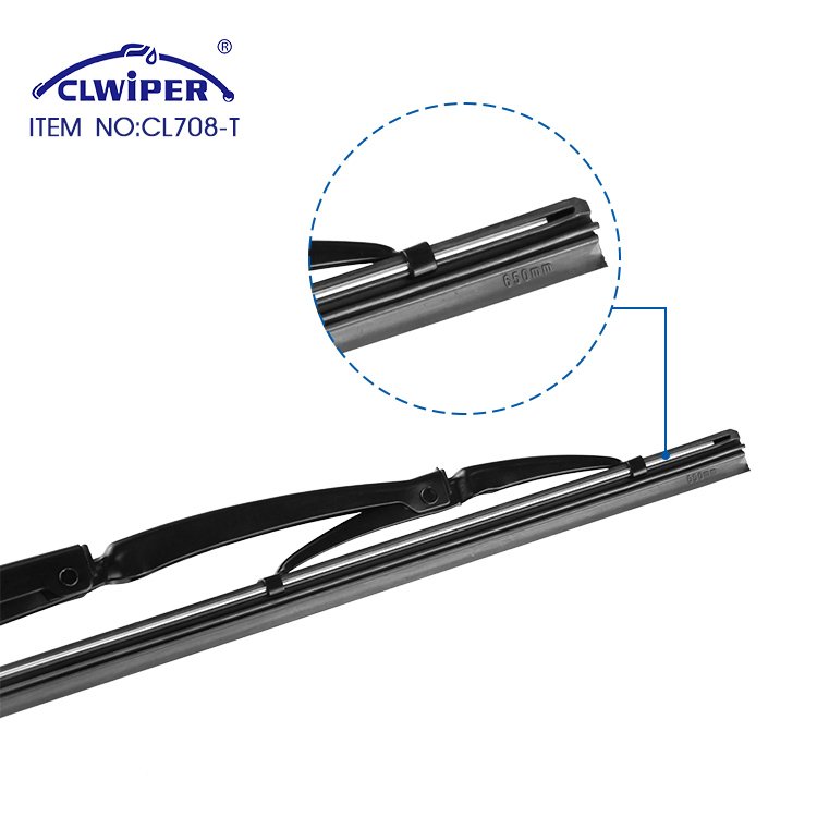 ClWIPER Truck or Bus Accessory Replacement Wholesale Ultra Quiet Long-Lasting Natural Rubber Fit for Hook 12mm Wiper Blade