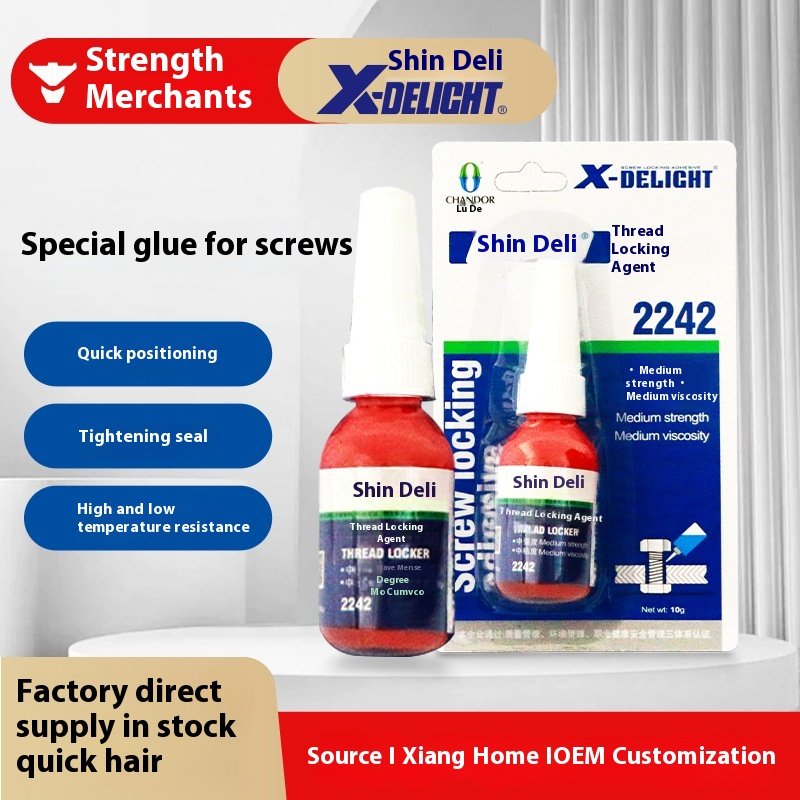 Xindeli High Strength Bolt Thread Glue Anti-Elasticity Agent with Removable Fixation Acrylic Sealing Medium 2242 Threadlockers