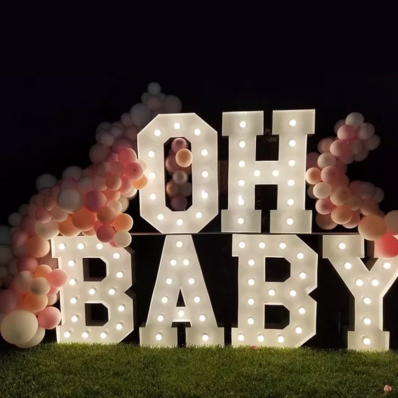 Led Electronic Signs Birthday Party Giant 4ft 5ft Marquee love Letters Light up Number for Wedding Decoration Event Props
