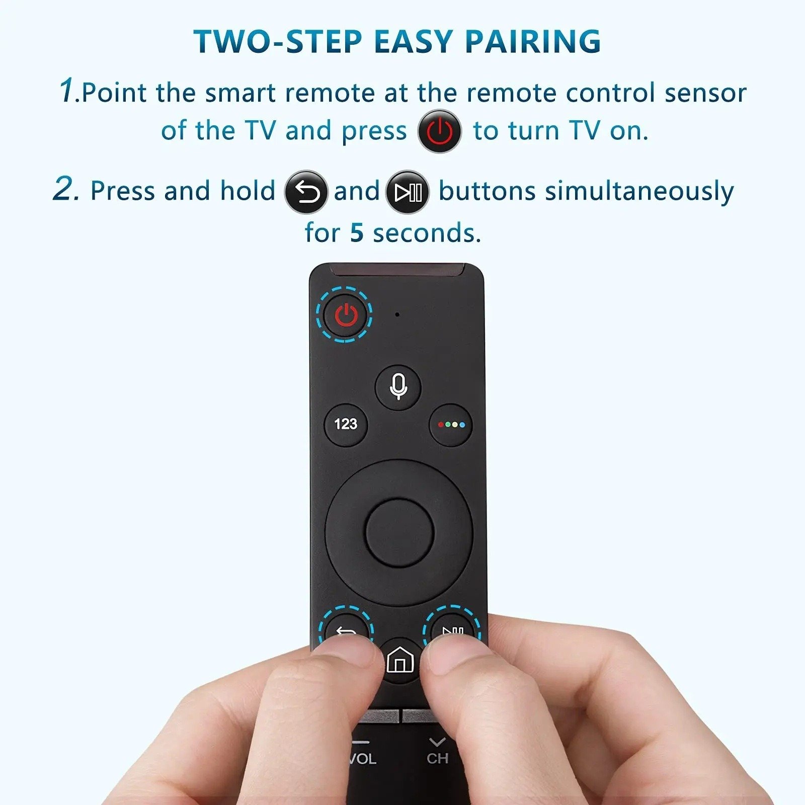 Replacement Remote Control for Samsung Smart TV BN59-1266A Universal Voice Remote Control for All Samsung Voice Function TVs