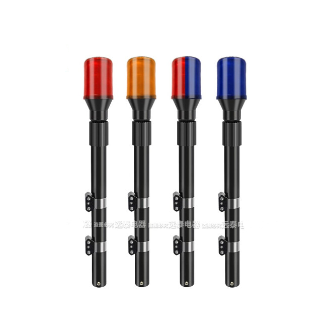 Motorcycle Battery Car Electric Vehicle Rear Pole Warning Lights Retractable bar Lamp Strip Led Work Burst Flashing Light Bars