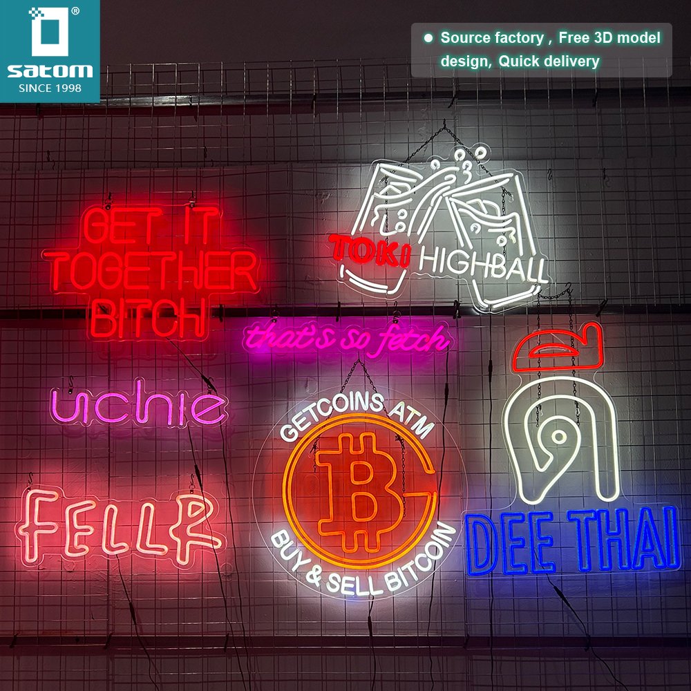 Free Design Custom Led Neon Light Name Logo Neon Sign Custom for Bedroom Birthday Party Home