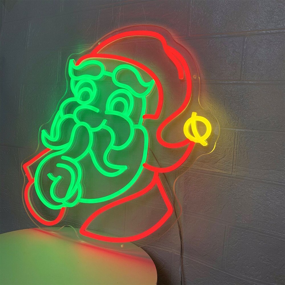 DIY Personalized Dimmable Style and Size LED Merry Christmas Man Cave Shop Accessories 3D Room Signage Neon Sign for Wall Decor