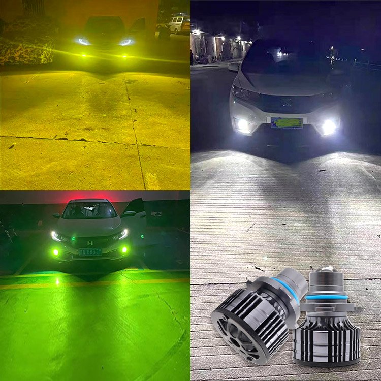 Led Lens Laser Headlight 9005 9006 H7 H11 Led Headlight Super Bright White Yellow Green Lemon Lens Projector Car Led Lights