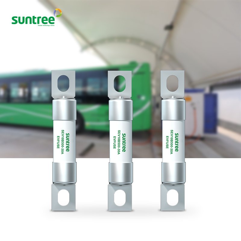 Suntree 10A/12A/16A/20A/25A/30A/35A/40A/50A DC 500V New Energy Electric Bus High Voltage Fuse