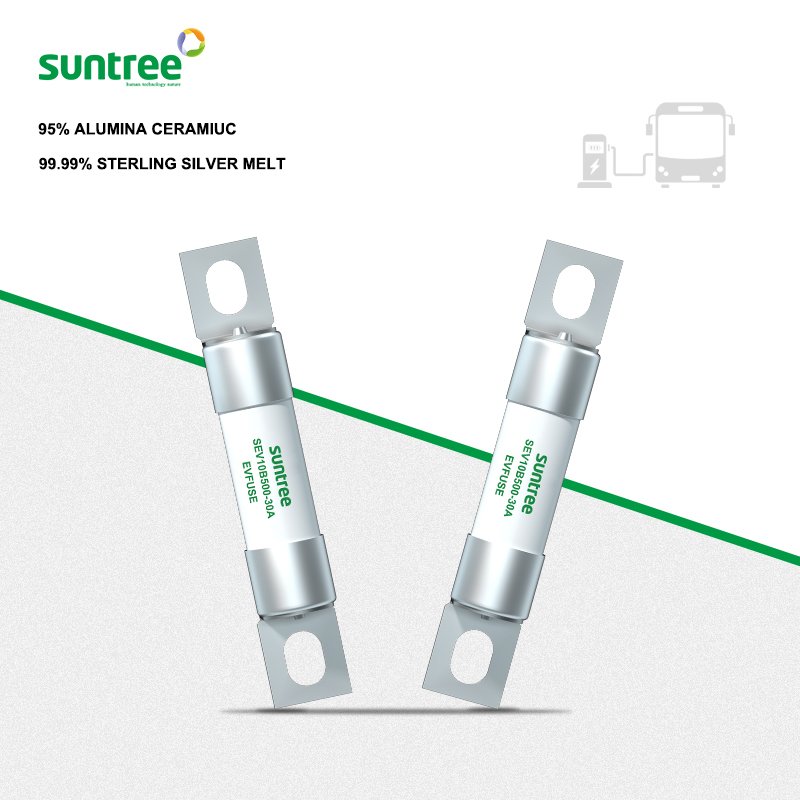 Suntree 10A/12A/16A/20A/25A/30A/35A/40A/50A DC 500V New Energy Electric Bus High Voltage Fuse