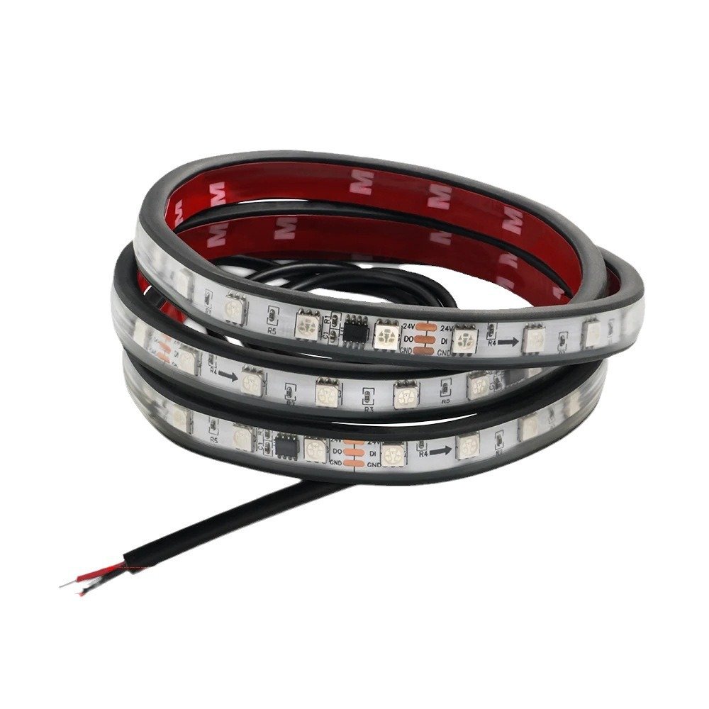 24V Trailer Van Bus Lorry Caravan Truck LED Strip Light Warning Driving Grille Streamer Light Strip Colorful Atmosphere Lamp