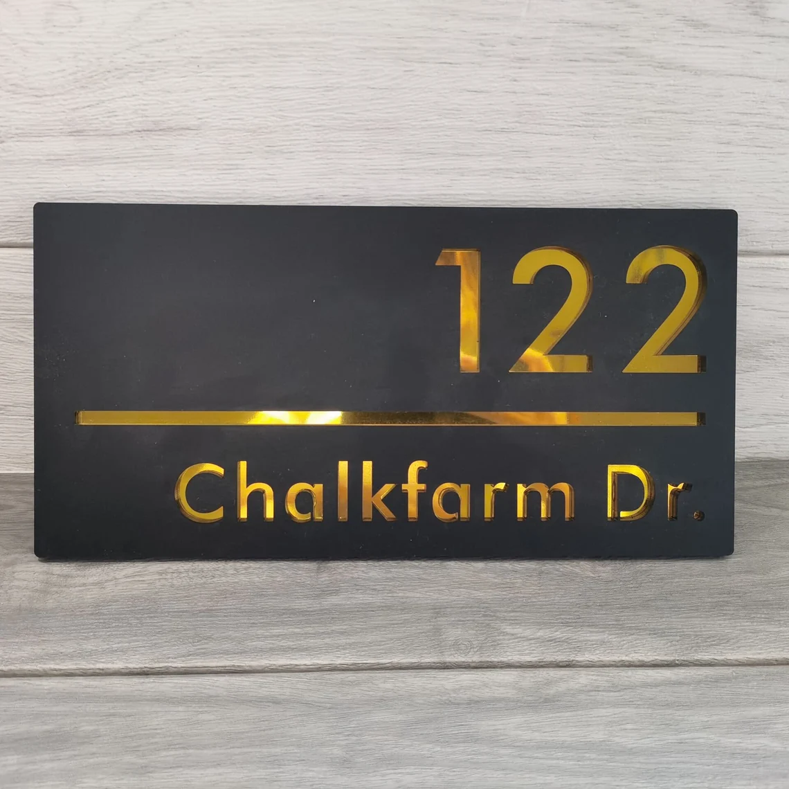 Metal 3D Led House Numbers Sign Outdoor Waterproof Stainless Steel Illuminated Letter Sign Address Vertical Acrylic Door Sign