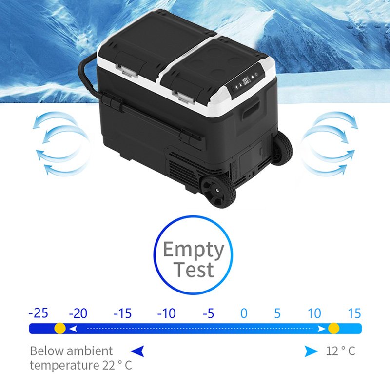 Solar Refrigerator Freezer Low Price Mini Fridge Rechargeable Couples Rental Small Fridge Portable Fridge 40 Litres with Wheels