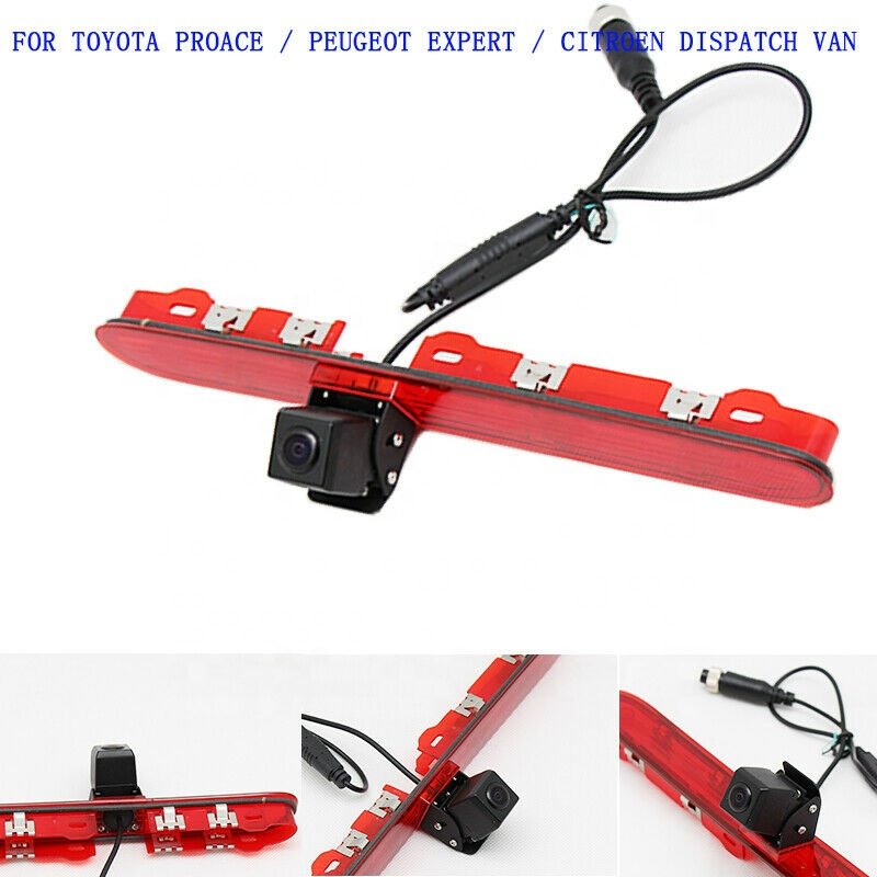 Factory Supply IPoster HD Night Vision IR Car Rear View Backup LED Brake Light Camera for Peugeot Expert/Toyota Proace