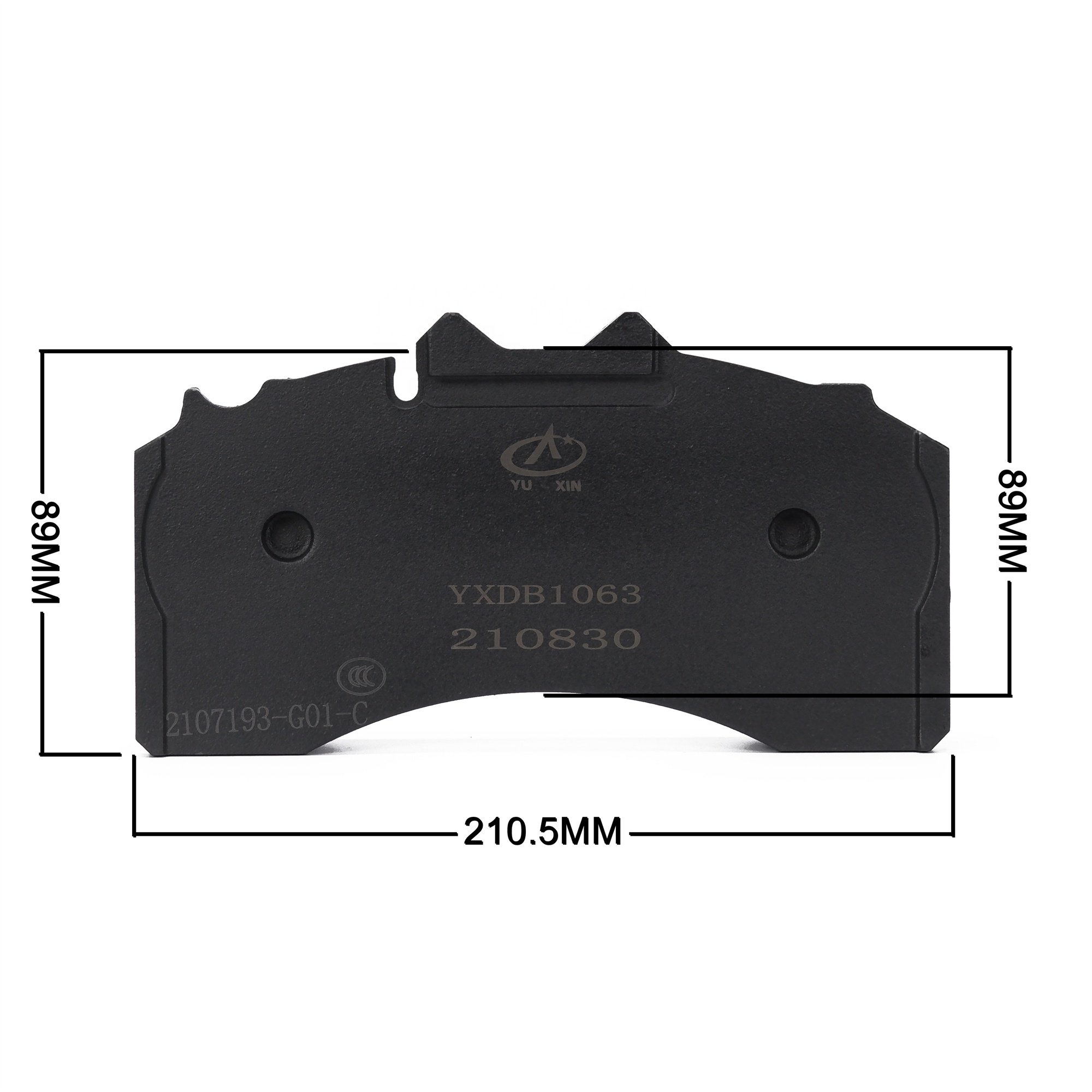 YXDB-1063 BPW Disc Brake 210.5*114 mm Quality Semi Metallic Ceramic Auto Brake Pads for Trailer