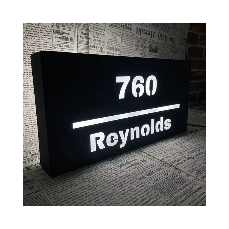 Custom Led House Number,Modern Address Number Sign,Personalized Led Address Box ,Metallic Stainless Steel Led Light Box