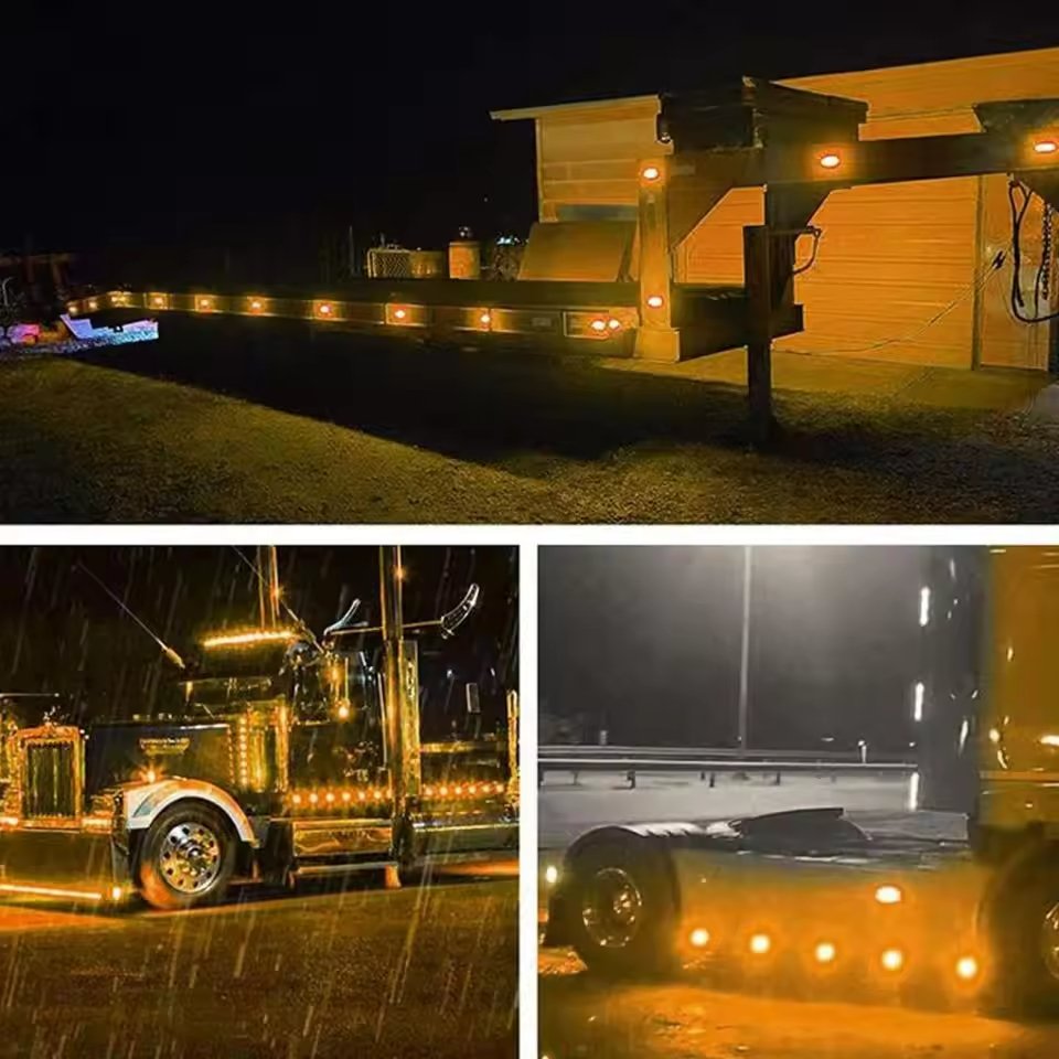 Conicalness 12v 24v Led Side Marker Light Multi Color Truck Trailer Led Clearance Lamp Surface Mount for Truck Trailer Lorry