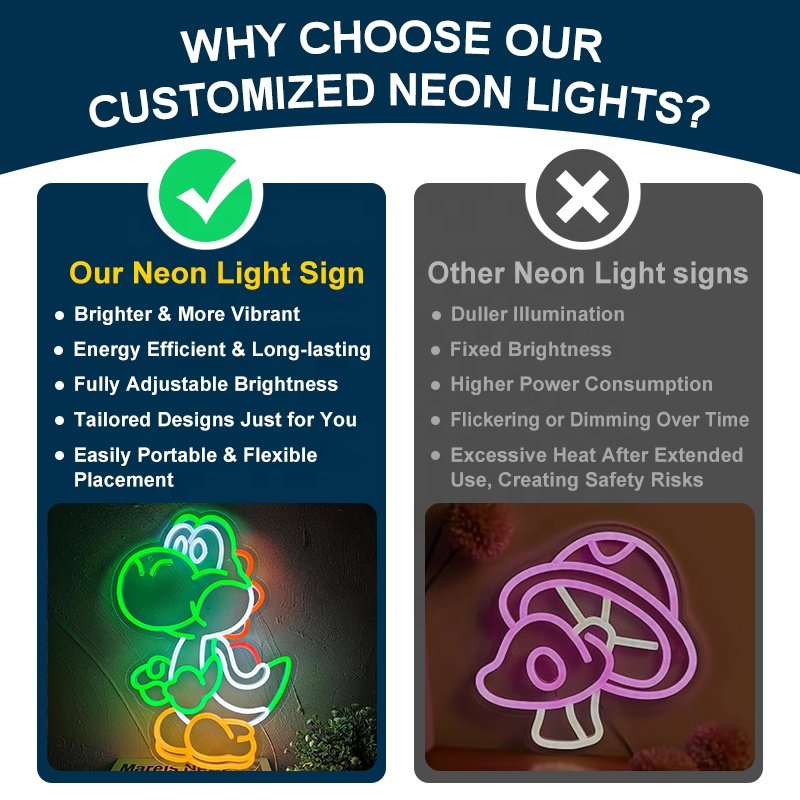 Neon Sign LED Custom Light for Kids Room Decor Personalized Neon Sign for Bedroom Wall Art