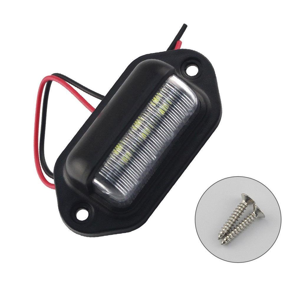 6 LED Car License Number Plate Light for SUV Truck Trailer Van Tag Step Lamp White Bulbs Car Products License Plate Lights