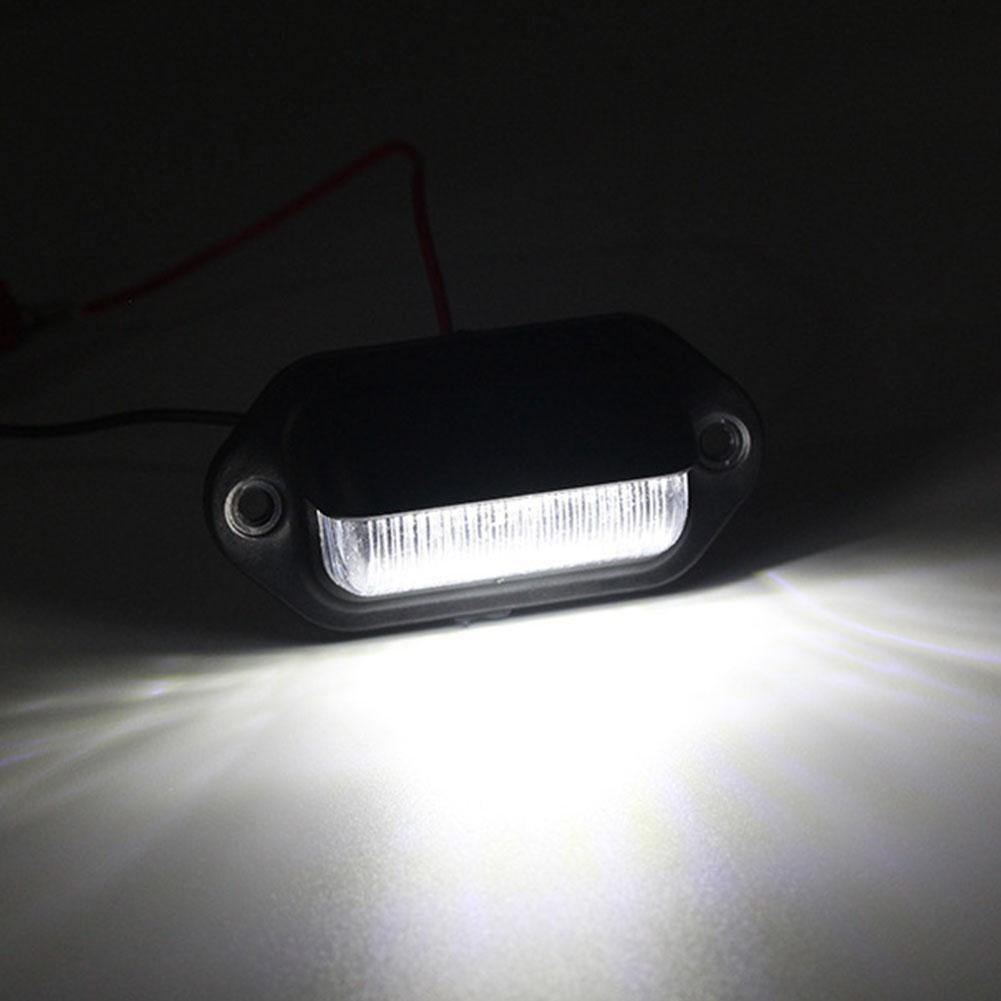 6 LED Car License Number Plate Light for SUV Truck Trailer Van Tag Step Lamp White Bulbs Car Products License Plate Lights