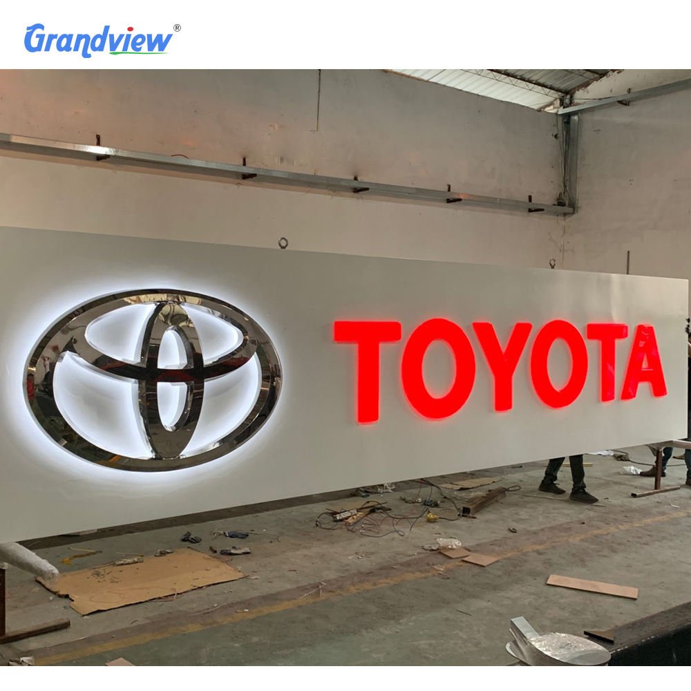 High Maker Customized Outdoor Indoor Light up Letter Company Logo 3D Channel Letter Metal Mirror Surface Led Backlit Letter Sign