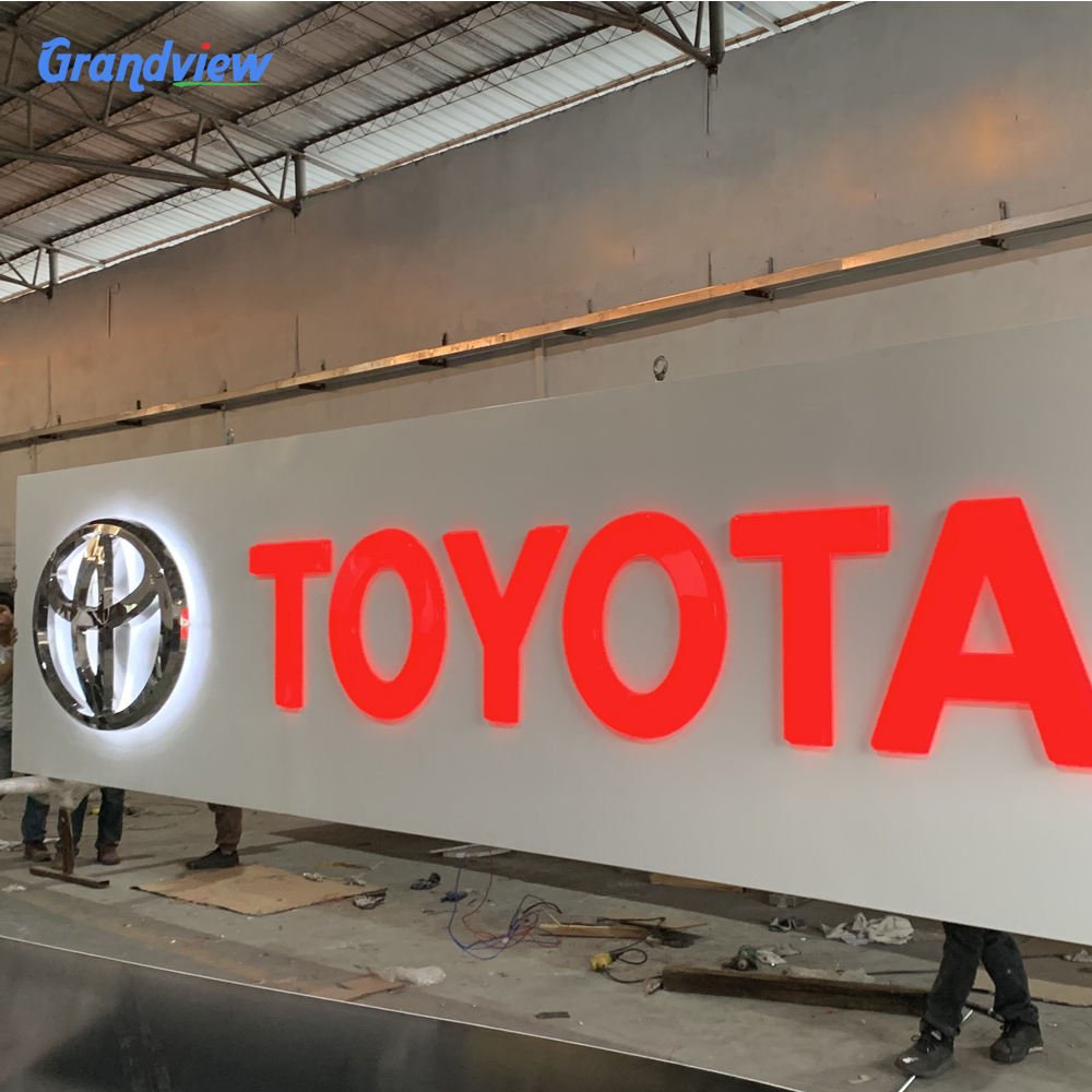 High Maker Customized Outdoor Indoor Light up Letter Company Logo 3D Channel Letter Metal Mirror Surface Led Backlit Letter Sign