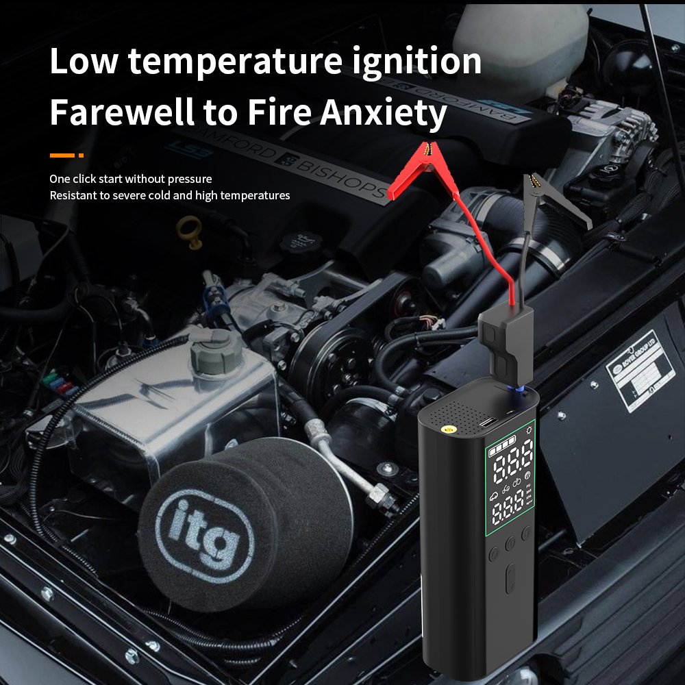 Portable Electric Air Pump Tire Inflator Rechargeable Powerbank for Car Bicycle Motor (wireless Type C Cable) for BMW
